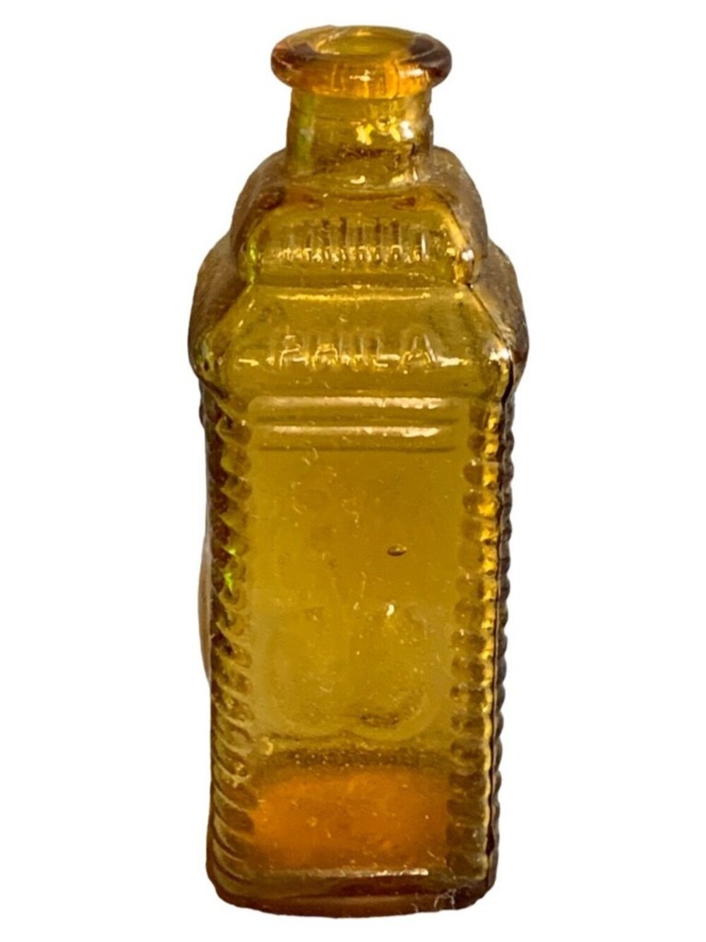 Phila Berrings Apple Bitters Bottle Decanter Amber Miniature Bottle Vintage